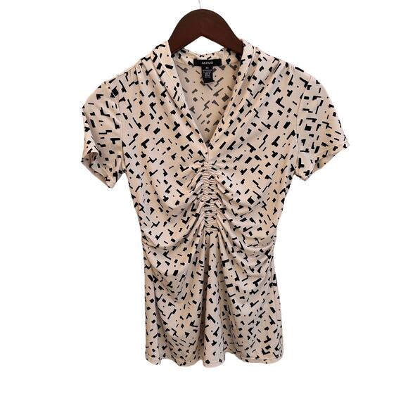 Alfani Stretch Geometric Print Blouse Size XS - Picture 1 of 4